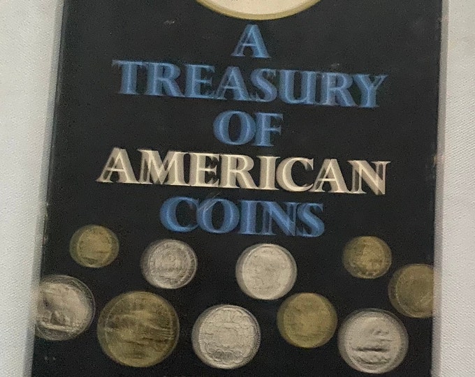 A Treasury of American Coins Book, Coin Guide Book, by Fred Reinfeld, Lover Antiques and Vintage