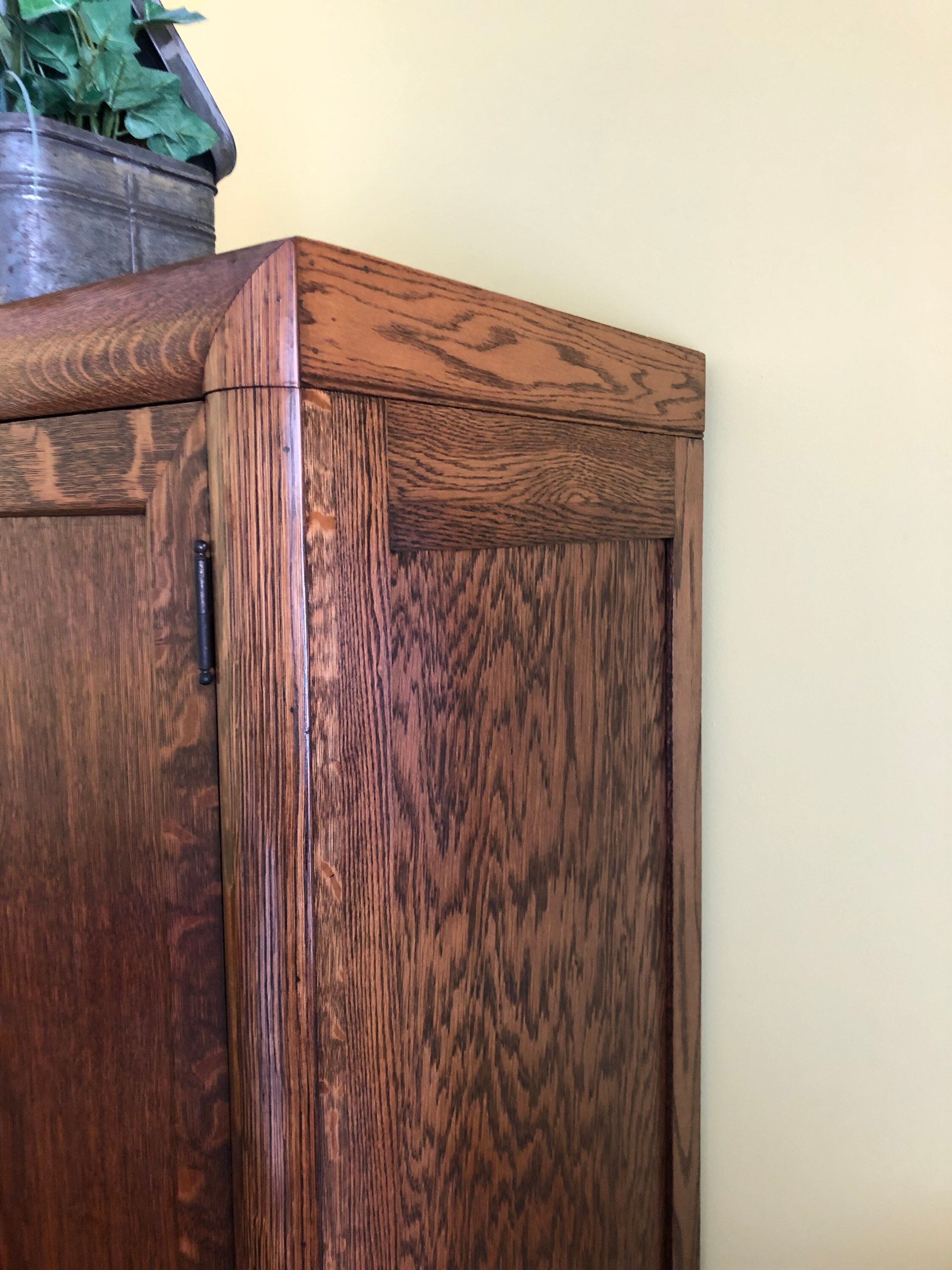 Antique Tiger Oak Armoire by Nusum & Ross Proprietors Fairmont Etsy