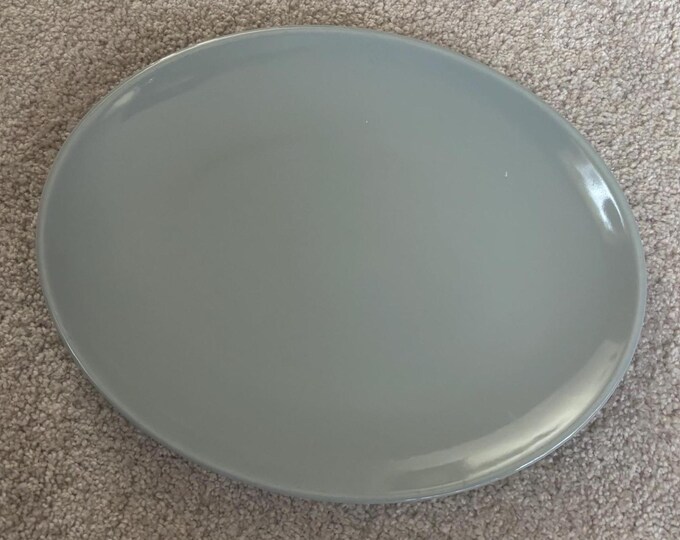 Vintage Gray Large Oval Platter, 12 3/4", 10" wide