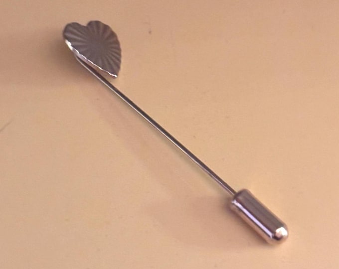 Copper Heart Lapel Pin, Metal Starburst Stick Pin