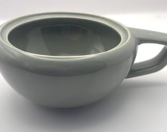 Russel Wright Mid Century Barrel Mug, Sage Green Cup, Lover Antiques and Vintage