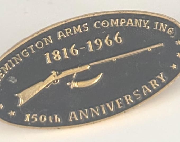 Vintage Remington Arms 150th Anniversary Pin Pin Brooch Lover Antiques and Vintage
