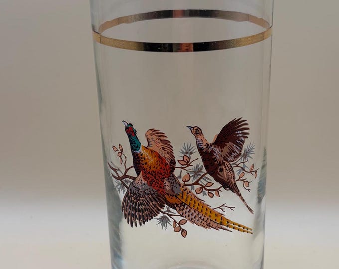 Vintage Princess House Pheasant Martini Glass Pitcher Drink Mixer Tall Pitcher Lover Antiques and Vintage