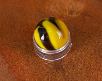 Vintage Peltier Bumblebee Glass Marble Loaded Aventurine Lover Antiques and Vintage