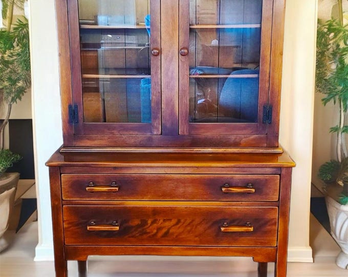 Vintage Cushman Colonial Creations Marlboro Serving Table and China Cabinet No. 5-174 Lover Antiques and Vintage
