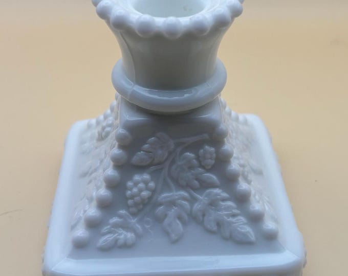 Vintage Westmoreland Beaded Grape Candle Stick Holder Lover Antiques and Vintage