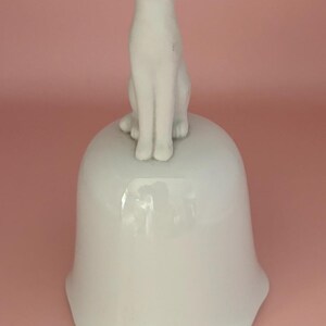 Vintage Cat Bell by Crowning Touch Japan Porcelain Upright Kitty Bisque with Original Label Lover Antiques and Vintage