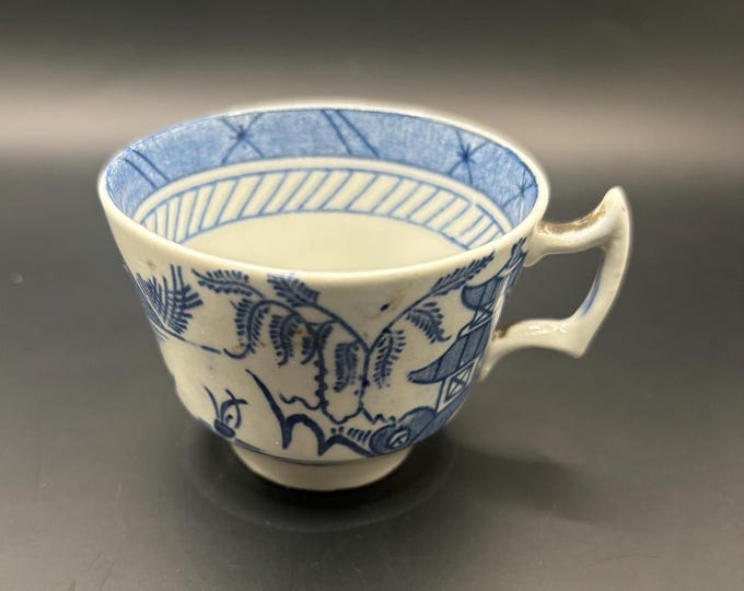 Canton Wood & Sons of England Antique Blue and White China Tea Cup or Coffee Cup Chinese Lover Antiques and Vintage