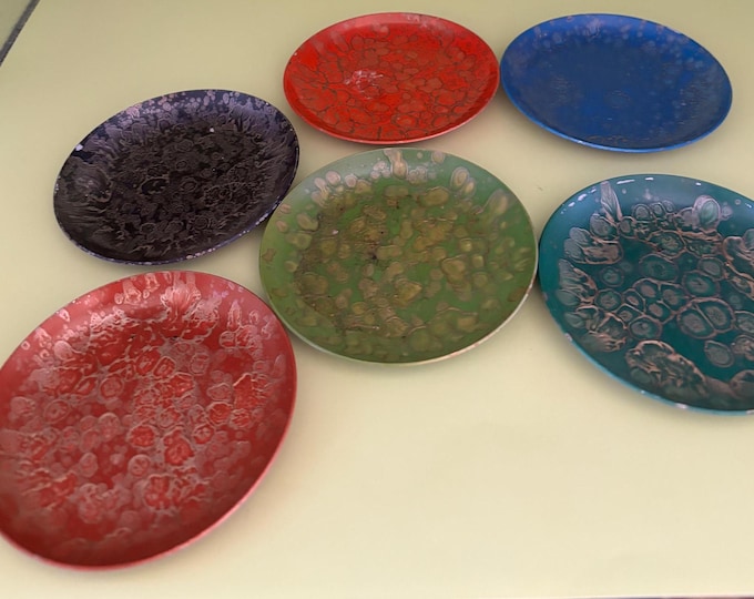 Vintage Hand Painted Coaster Choose Between 6 Colors Lover Antiques and Vintage