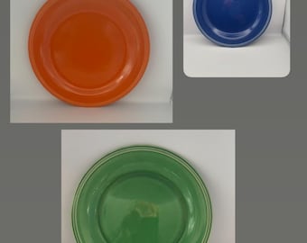 Edwin M. Knowles Dinner Plate, CHOOSE Green, Blue or Orange, Lover Antiques Vintage