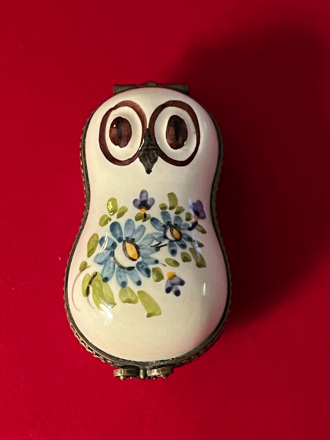 Vintage Limoges Owl Box Whimsical Hoots Limoges Box Etsy