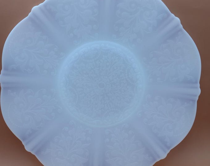 Macbeth Evans American Sweetheart White Depression Glass Platter, Lover Antiques and Vintage