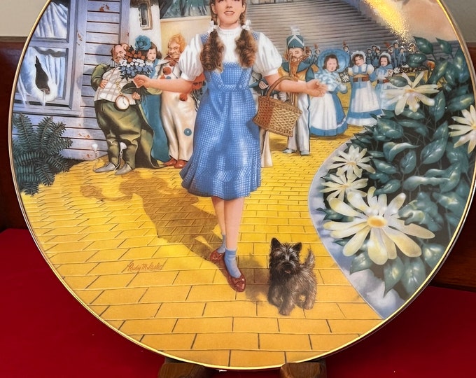 Vintage Wizard of Oz Plate “Follow the Yellow Brick Road”, First Issue Bradford Exchange Collectors Plate, Plate No 15588A, Lover Antiques
