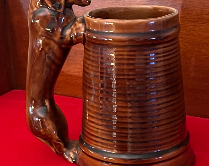 Vintage Dachshund Dog USA Pottery Beer Stein Mug with Handle, Lover Antiques and Vintage