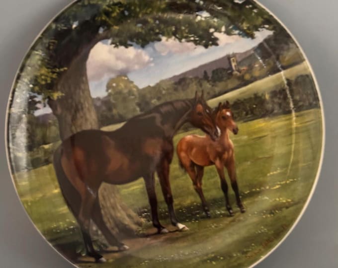 Vintage Spode English Thoroughbred Horse Plate #9254E Lover Antiques and Vintage