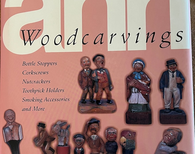 Vintage Anri Woodcarvings Book, Handcarved Italy Wood Carving Guide, by Philly Rains & Donald Bull, Lover Antiques and Vintage