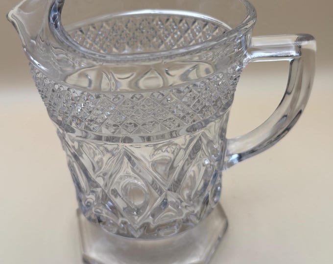 Vintage Cape Cod Glass Pitcher or Glass Creamer Footed Imperial Glass Lover Antiques and Vintage