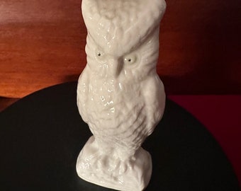 Vintage Belleek Ireland Owl, Porcelain Owl, Belleek Porcelain Owl, Lover Antiques and Vintage