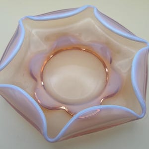 Vintage Fenton Pink Opalescent Vase Cranberry Dish Lover Antiques and Vintage