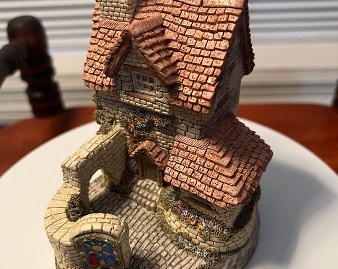 Vintage St. Anne’s Well July British Traditions Cottage by David Winter Cottages handmade hand painted Great Britain figurines England