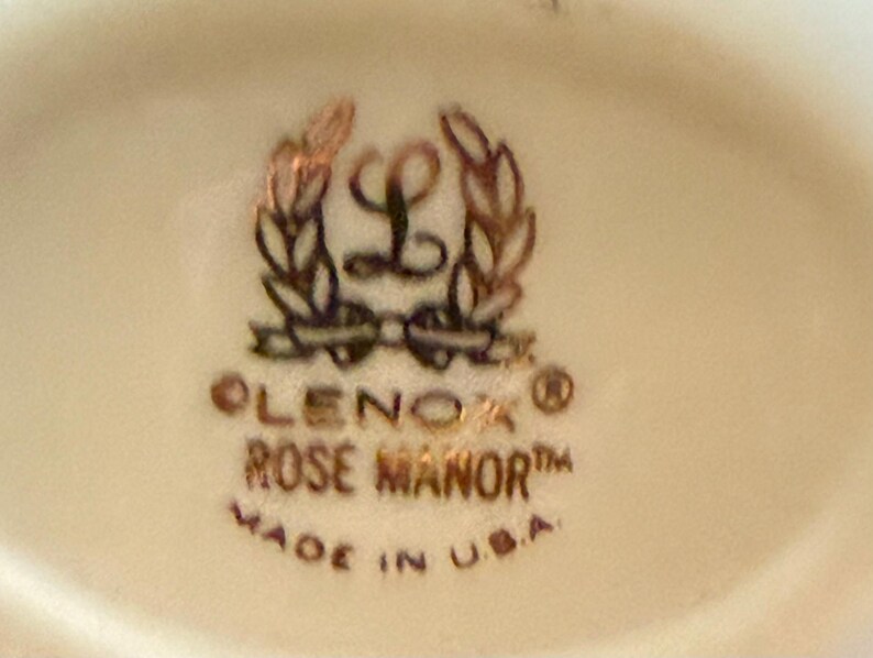 Vintage Lenox Perfume Bottle Rose Manor Made in USA Ivory Roses Small