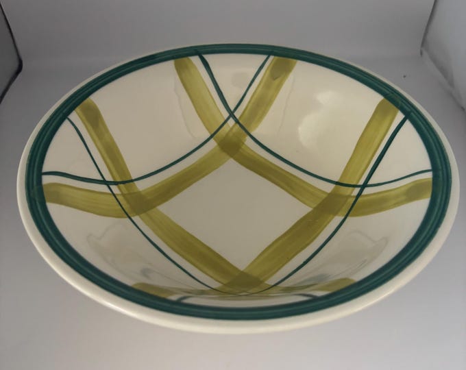 Knowles Pasadena Green Plaid Serving Bowl, Lover Antiques Vintage