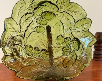 Green Glass Bowl Trinket Dish Avocado Home Decor Unique Gift for Her Green Trinket Dish