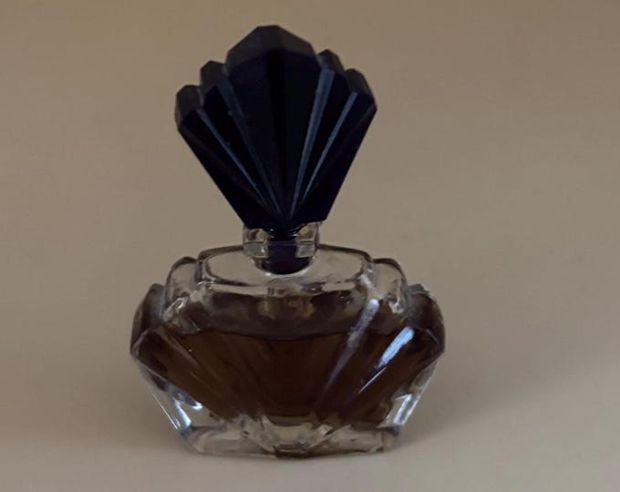 Vintage Passion Perfume by Elizabeth Taylor Black Handle Miniature Bottle Fan Flare Miniature Perfume Lover Antiques and Vintage