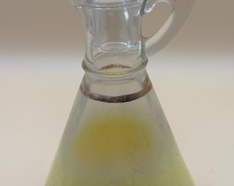 Vintage Blendo Yellow Fade Oil Dispenser with Stopper Hombre Glass Cruet Decanter Lover Antiques and Vintage