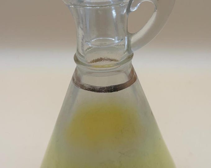 Vintage Blendo Yellow Fade Oil Dispenser with Stopper Hombre Glass Cruet Decanter Lover Antiques and Vintage