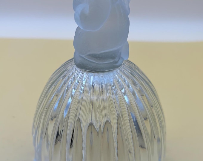 Vintage Goebel Crystal Glass Bell with Child Handle Christmas Bell Lover Antiques and Vintage