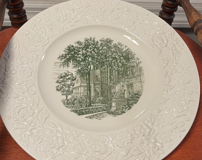 Wedgwood Etruria England Gurley Hall Russell Sage College Plate Wall Hanging Plates Lover Antiques and Vintage