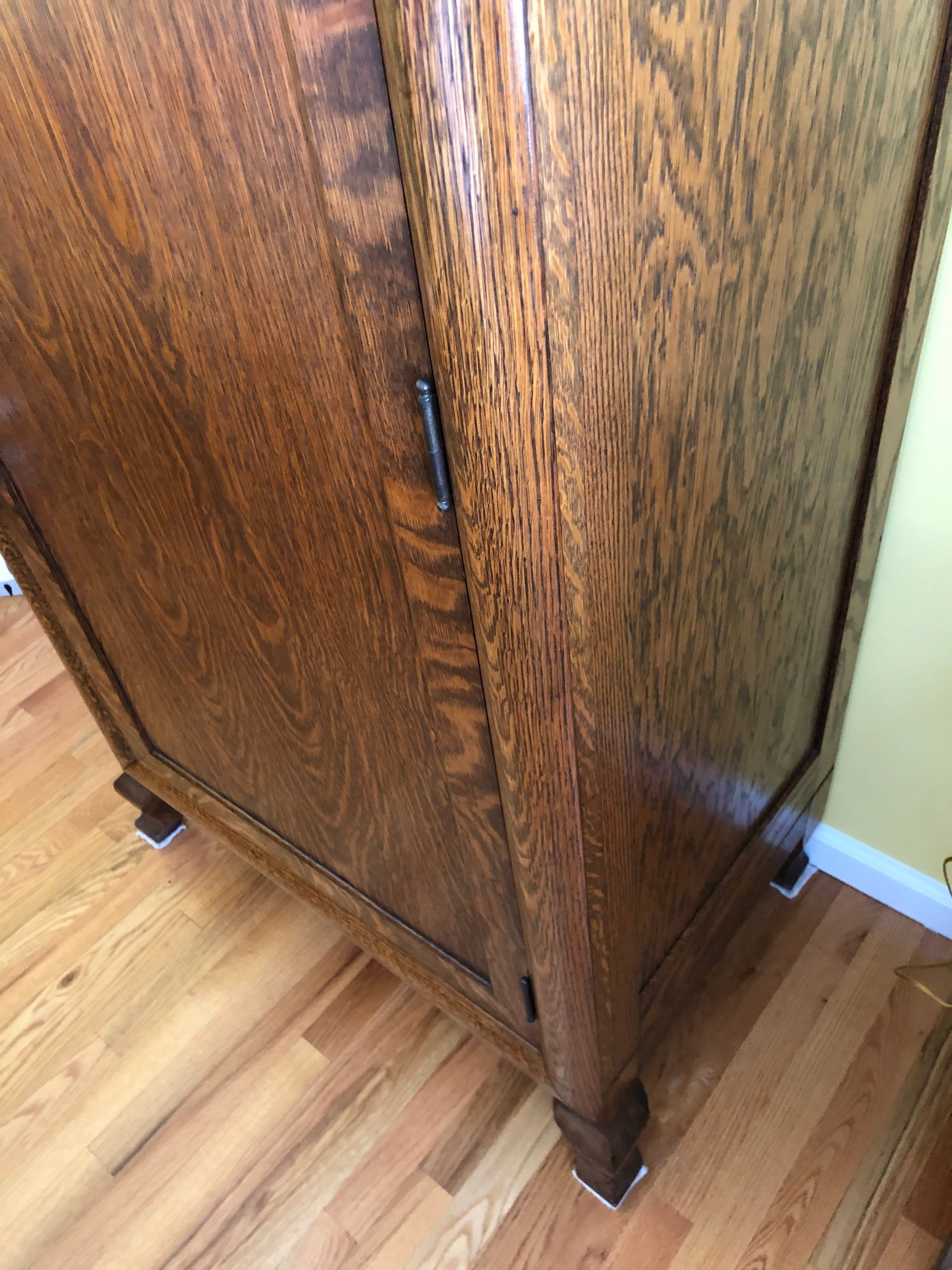 Antique Tiger Oak Armoire by Nusum & Ross Proprietors Fairmont Etsy