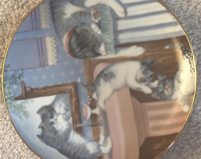 Hamilton Collection Cat Plate, Mischief Makers Cats, Number , Lover Antiques and Vintage