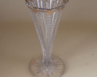 Antique Duncan Miller Mardi Gras Tall Vase with Gold Gilt Trim Lover Antiques and Vintage