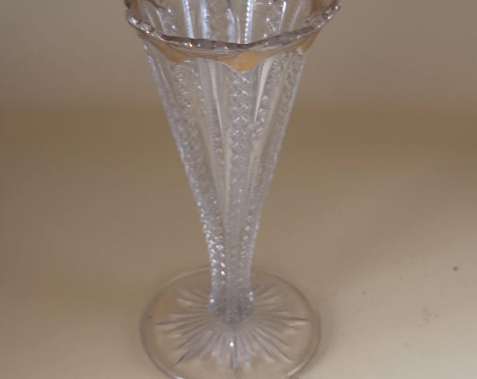 Antique Duncan Miller Mardi Gras Tall Vase with Gold Gilt Trim Lover Antiques and Vintage