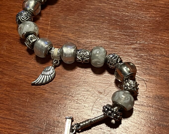 Angel Wing Charm bracelet Willabee and Ward jewelry ANGELIC WHITE Charms love Valentine’s Day Gift beads