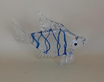 Vintage Murano Colorful Glass Fish Figurine Mini Glass Fish Art Glass Under the Sea Lover Antiques and Vintage
