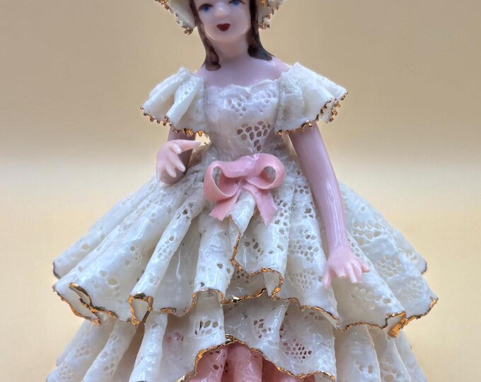 Vintage Original Heirlooms Arlene Signed Number 31 Fine China Girl Figurine Lover Antiques and Vintage