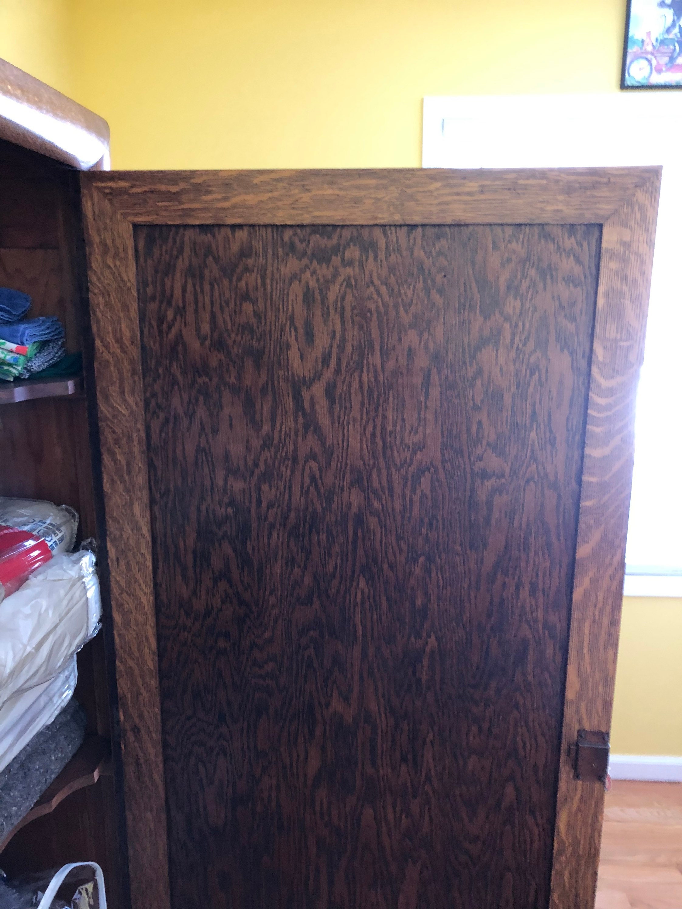 Antique Tiger Oak Armoire by Nusum & Ross Proprietors Fairmont Etsy