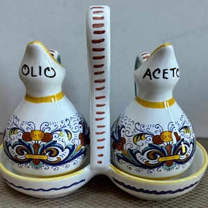 Vintage Made in Italy Oil & Vinegar Cruet Set Artistica Sur La Table Lover Antiques and Vintage