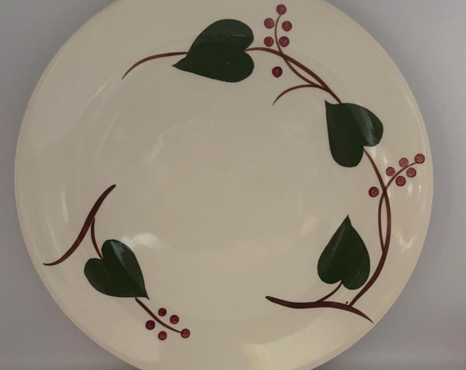 Blue Ridge Stan Home Ivy Dinner Plate, by Southern Potteries, Circa 1930's, Hearts Together Forever Platter, Lover Antiques and Vintage