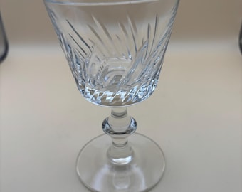 Antique Crystal Wine Glass Footed Cup Lover Antiques and Vintage
