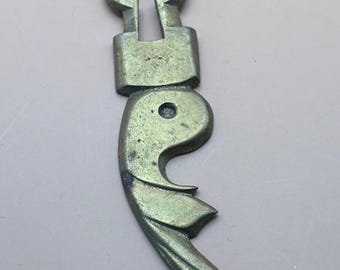 Vintage Solid Brass Escutcheon Keyhole Cover Plate, Lover Antiques and Vintage