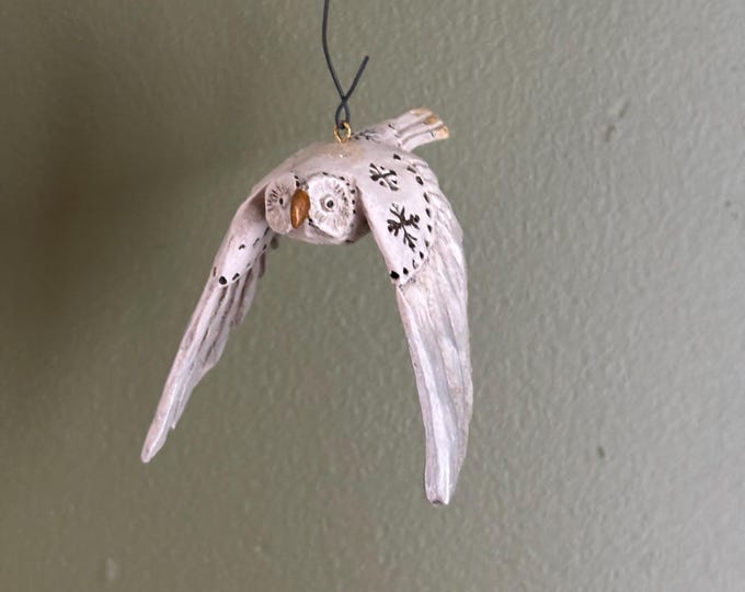 Vintage Hand Carved Flying Owl Lover Antiques and Vintage