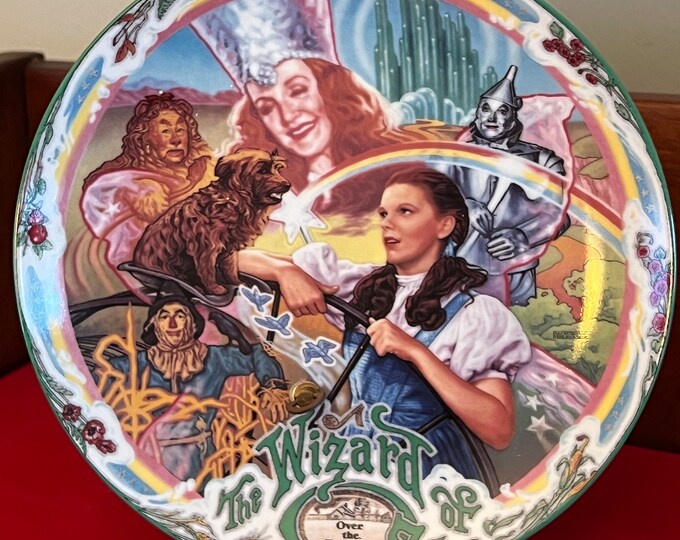 Vintage Wizard of Oz Singing Plate, Plate No 2836B, Over the Rainbow Limited Edition Plate, Dorothy Glenda the Good Witch, Lover Antiques