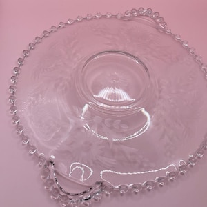 Vintage Starburst Glass Plate Crystal Clear Fancy Plates Lover Antiques and Vintage