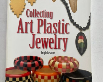 Collecting Art Plastic Jewelry Identification and Price Guide Book, by Leigh Leshner, Lover Antiques and Vintage