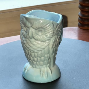 Antique EAPG Owl Blue Glass Toothpick Holder, Blue Owl Art Glass, Toothpick Holder, Vintage Container, Lover Antiques and Vintage