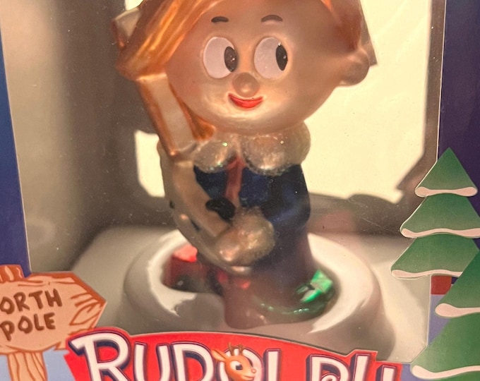 Vintage Hermie Ornament Rudolph The Red Nosed Reindeer by Brass Key Collection Made in USA Collectible Ornaments Rankin Bass Lover Antiques